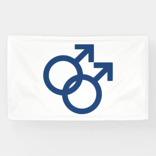 Lona Símbolo de género de hombres gays MLM