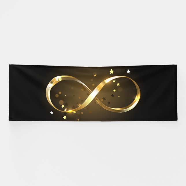 Lona Símbolo de infinito dorado (Horizontal)
