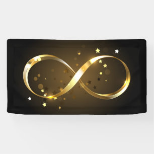 Lona Símbolo de infinito dorado