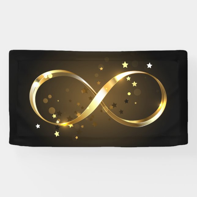 Lona Símbolo de infinito dorado (Horizontal)