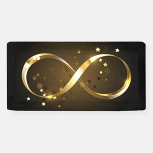 Lona Símbolo de infinito dorado