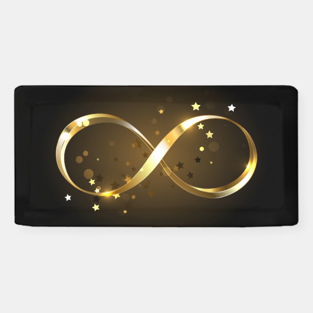 Lona Símbolo de infinito dorado (Horizontal)