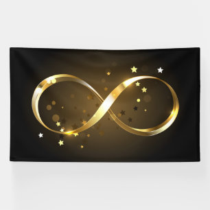 Lona Símbolo de infinito dorado