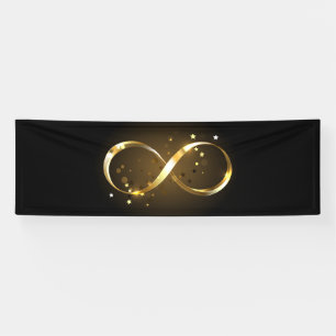 Lona Símbolo de infinito dorado
