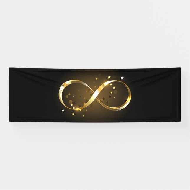 Lona Símbolo de infinito dorado (Horizontal)