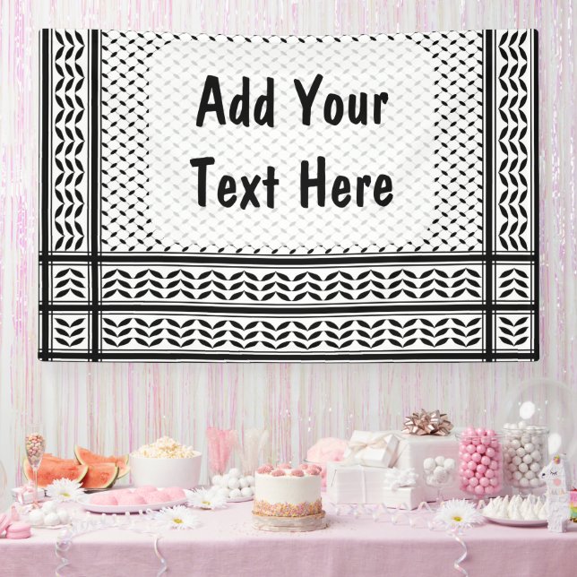 Lona Símbolo de Keffiyeh del patrón de resistencia de P (Fiesta)