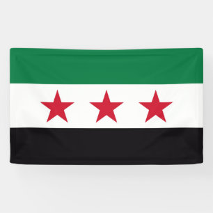 Lona Símbolo de nueva bandera de la revolución en Siria