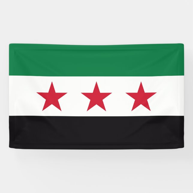 Lona Símbolo de nueva bandera de la revolución en Siria (Horizontal)