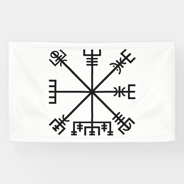 Lona Símbolo de viking de vegvisir (Horizontal)