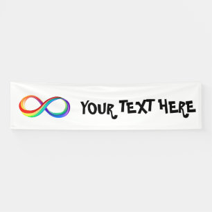 Lona Símbolo infinito arcoiris en capas