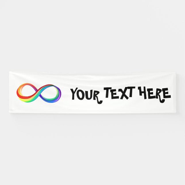 Lona Símbolo infinito arcoiris en capas (Horizontal)