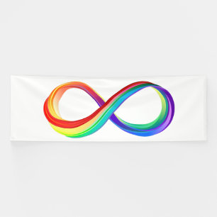 Lona Símbolo infinito arcoiris en capas