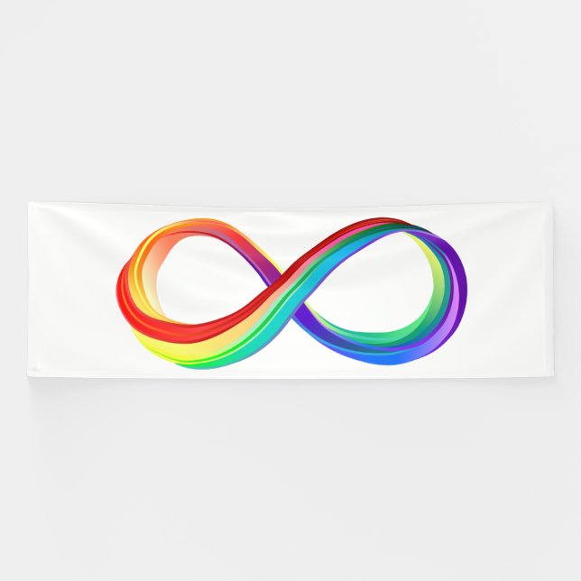 Lona Símbolo infinito arcoiris en capas (Horizontal)