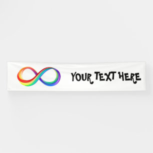 Lona Símbolo infinito arcoiris en capas