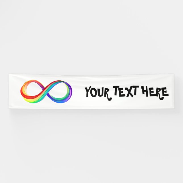 Lona Símbolo infinito arcoiris en capas (Horizontal)