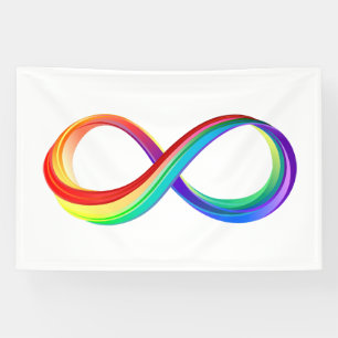 Lona Símbolo infinito arcoiris en capas