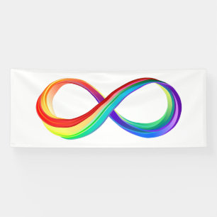 Lona Símbolo infinito arcoiris en capas