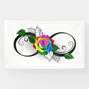 Lona Símbolo infinito con Rosa arcoiris