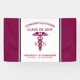 Lona Símbolo médico simple de enfermería de Caducto Roj