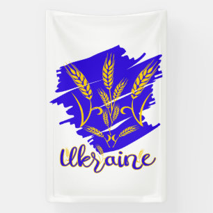 Lona Símbolo nacional ucraniano tryzub hecho de oído de