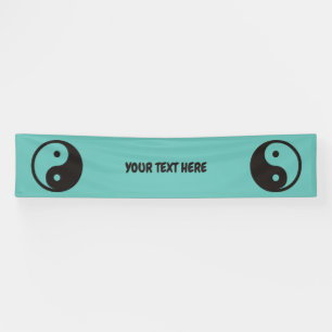 Lona Símbolo Yin Yang - diseño de tatuajes sólidos