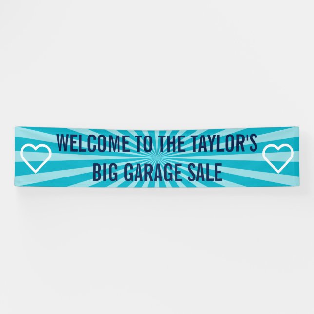 Lona Símbolos simples - CORAZONES + tu texto e ideas (Horizontal)