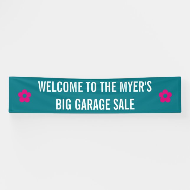 Lona Símbolos simples - FLORES + tu texto e ideas (Horizontal)