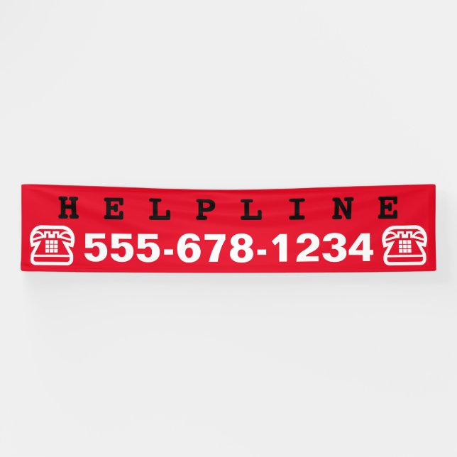 Lona Símbolos simples - TELÉFONO + tus ideas (Horizontal)