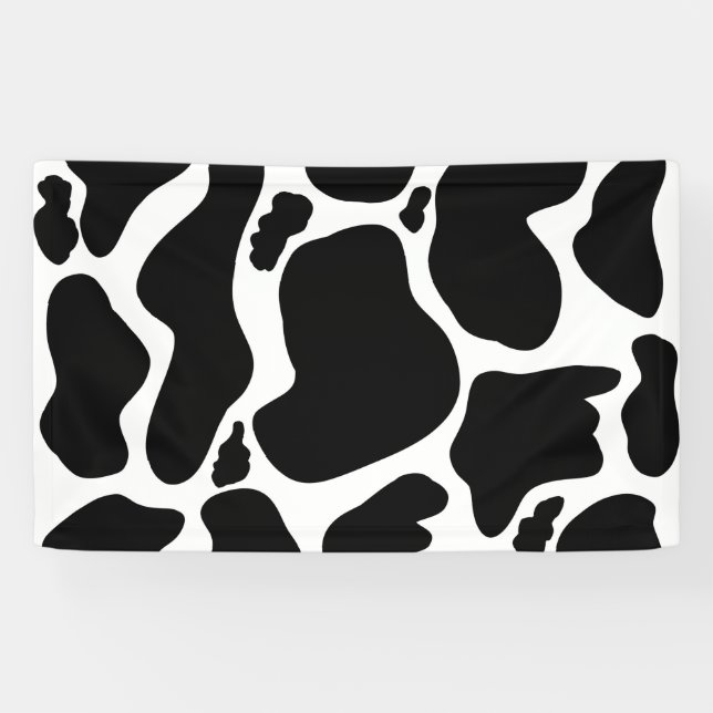 Lona Simple Black Cow Spots Animal (Horizontal)