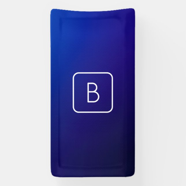 Lona Simple gradiente de ombre moderno azul oscuro y mo (Vertical)