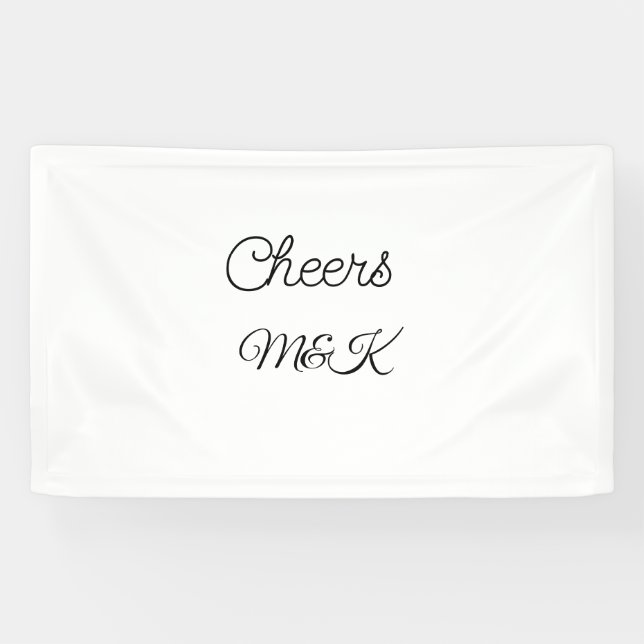 Lona Simple minimal add name cheers couple name custom  (Horizontal)