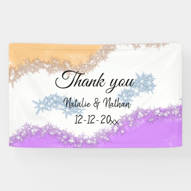 Lona Simple minimal thank you couple name text date cus (Horizontal)