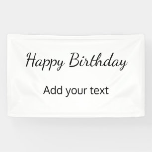 Lona simple mínimo feliz cumpleaños agregar el nombre d