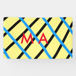 Lona Simple monograma agregar su nombre letra hombre mi