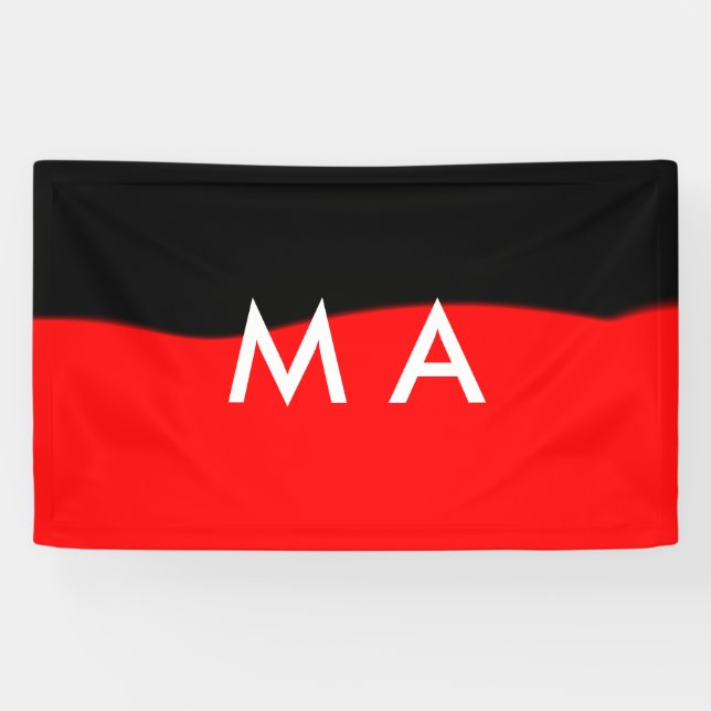 Lona Simple monograma agregar tu nombre letra hombre mi (Horizontal)