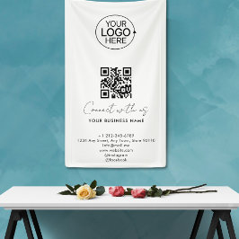Lona Simple Script Connect With Us Logo QR Code Promo
