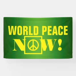 Lona Simplemente diseño de texto "WORLD PEACE NOW"