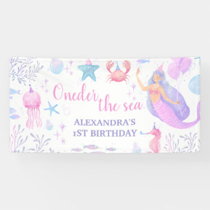 Lona Sirena Morada Pastel Chica Del Mar Under 1ro