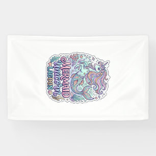 Lona Sirena Unicornio Laguna Unicornio Diseño Gráfico Z