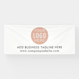 Lona Sitio web de la empresa con un logotipo comercial