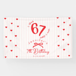 Lona Six Seven Meme Pink Red Coquette 7th Birthday