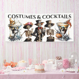 Lona Skeleton corpse cráneo cocktail feliz hou Hallowee