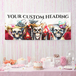Lona Skull cara cocktail happy hour adultos martini mod