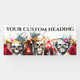 Lona Skull cara cocktail happy hour adultos martini mod