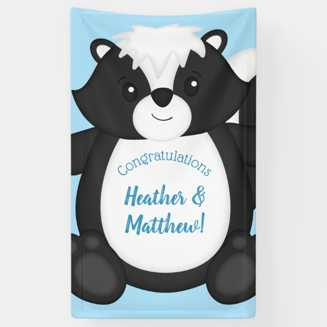 Lona Skunk Baby Shower Blue (Vertical)