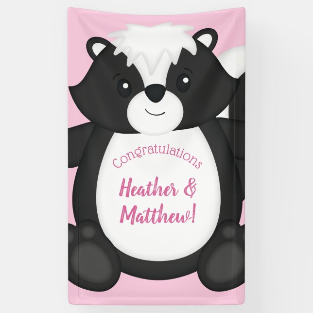 Lona Skunk Baby Shower Pink (Vertical)