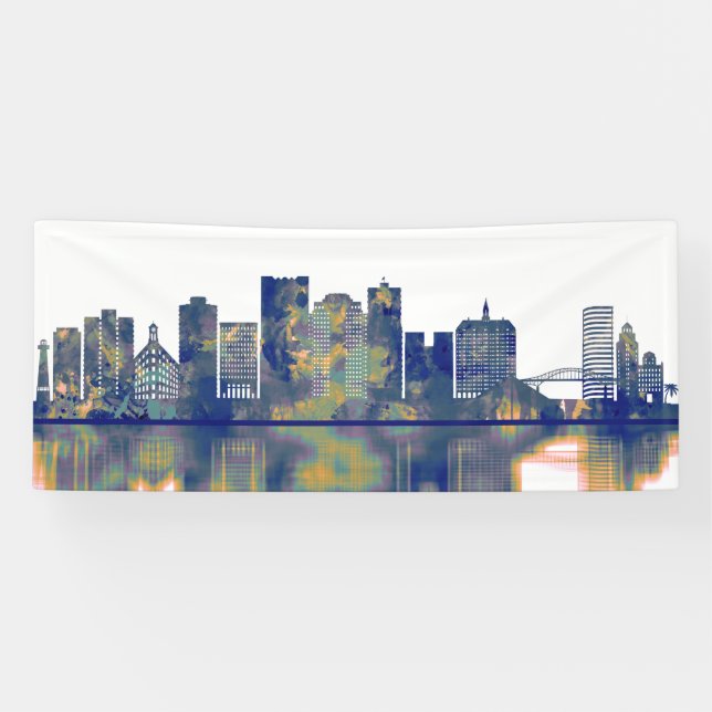Lona Skyline de Long Beach (Horizontal)