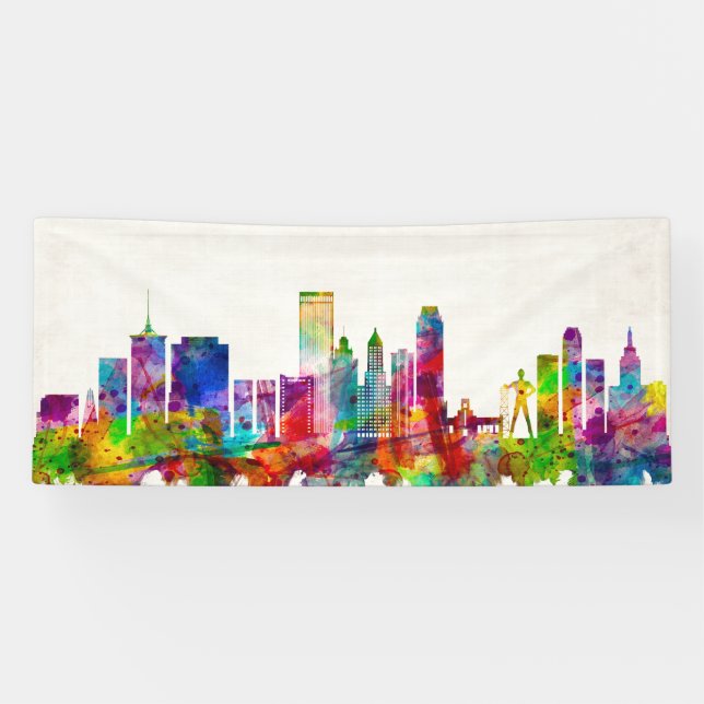 Lona Skyline de Tulsa Oklahoma (Horizontal)