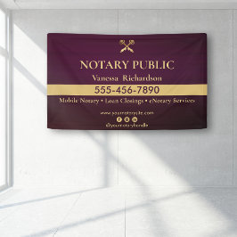 Lona Sleek Purple Gold Notary Business Marketing Event
