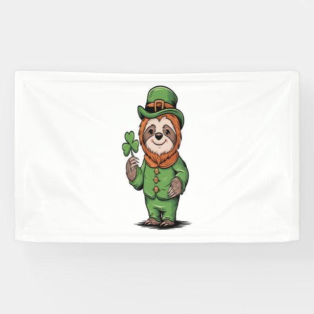 Lona Sloth St Patrick's Day Irish Lucky (Horizontal)